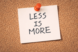 Comment faire plus avec moins ? image article less is more